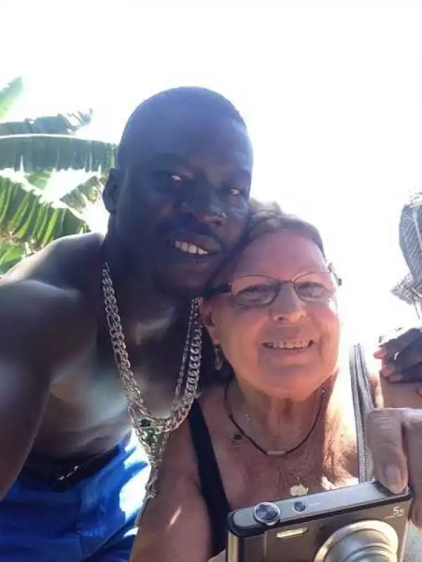 Photos: Young Man Flaunts His 70-Year-Old Oyinbo Lover & Got People Talking
